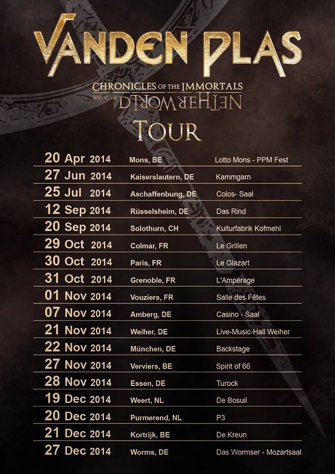 Netherworld” Tour-Dates, Vanden Plas Official