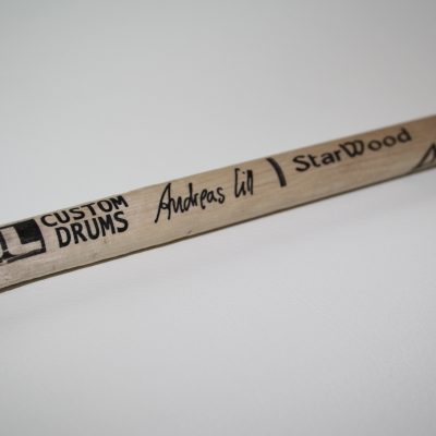 Drumstick autographed by Andreas Lill